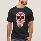 Dia De Los Muertos Pink Hearts Mask Skull Premium Tシャツ (正面)
