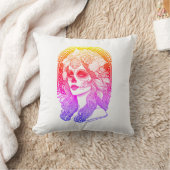 Día De Los Muertos, regenbogenfarben クッション (ブランケット)