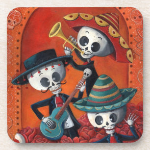 Dia de Los Muertos Skeletonのマリアッチのトリオ コースター