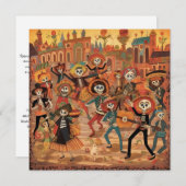 Dia de los Muertos, "Skeleton Fiesta Parade" 招待状 (正面/裏面)