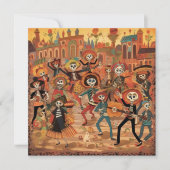Dia de los Muertos, "Skeleton Fiesta Parade" 招待状 (正面)