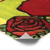 dia de los muertos skeleton ladyプリント ポスター (角)