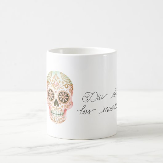 Dia de los muertos Skull コーヒーマグカップ (中央)