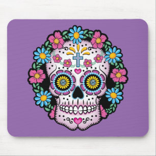 Dia de los Muertos Skull マウスパッド