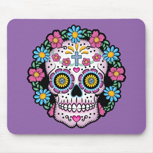 Dia de los Muertos Skull マウスパッド (正面)