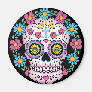 Dia de los Muertos Skull マグネット