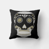 Día De Los Muertos Skull Print クッション (裏面)