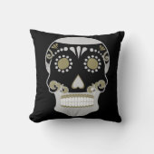 Día De Los Muertos Skull Print クッション (正面)