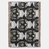 Día De Los Muertos Skull Print スローブランケット (正面縦)