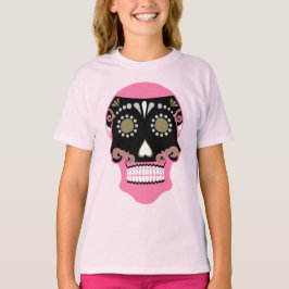 Día De Los Muertos Skull Print Tシャツ