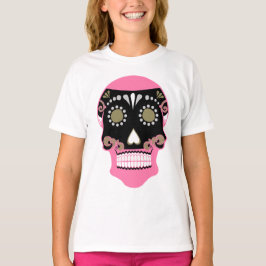 Día De Los Muertos Skull Print Tシャツ