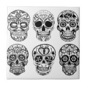 Dia de los Muertos Skulls (死者の日) タイル (正面)