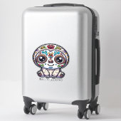 Dia De Los Muertos SlothアクティブTシャツ シール (スーツケース)