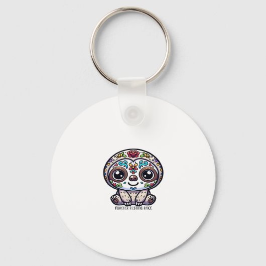 Dia De Los Muertos Sloth Active T-Shirt キーホルダー (正面)