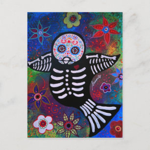 DIA DE LOS MUERTOS SPARROW BIRD ポストカード