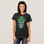 Dia De Los Muertos St Patty's Day Irish Flower Par Tシャツ (正面フル)