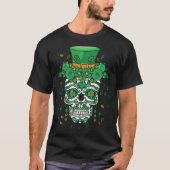 Dia De Los Muertos St Patty's Day Irish Flower Par Tシャツ (正面)