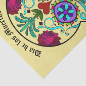 Dia de los Muertos Sugarのスカルのティッシュペーパーの覆い 薄葉紙 (詳細)