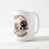 Dia de Los Muertos Sugarのスカルの芸術 コーヒーマグカップ (正面右)