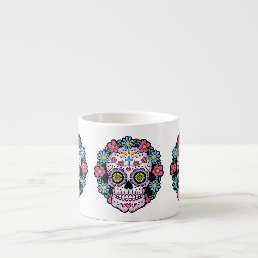 Dia de los Muertos Sugarのスカル エスプレッソカップ (正面)
