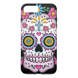 Dia de los Muertos Sugarのスカル iPhone 8 Plus/7 Plusケース
