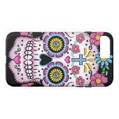 Dia de los Muertos Sugarのスカル Case-Mate iPhoneケース (裏面(横))