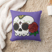 Dia de los Muertos Sugar Skull クッション (ブランケット)