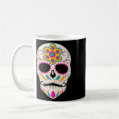 Dia De Los Muertos Sugar Skull Spanish Day Of Dead コーヒーマグカップ (左)