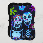 DIA DE LOS MUERTOS TE 結婚 AMO's 招待状 (正面/裏面)