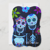 DIA DE LOS MUERTOS TE 結婚 AMO's 招待状 (正面)