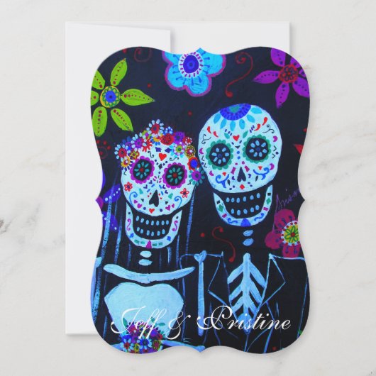 DIA DE LOS MUERTOS TE 結婚 AMO's 招待状 (正面)