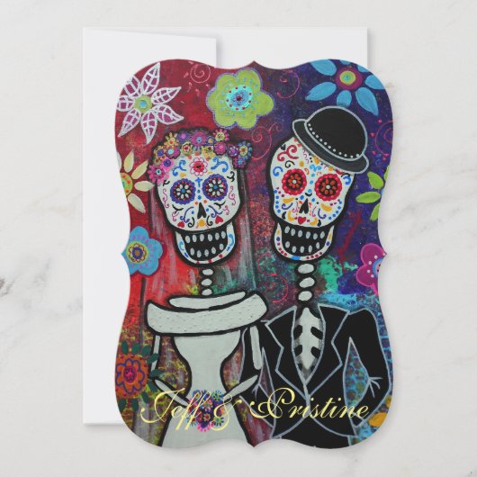 DIA DE LOS MUERTOS TE 結婚 AMO's 招待状 (正面)
