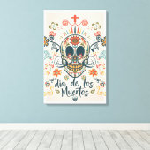 Dia de los muertos tête de mort mexicaine キャンバスプリント (インサイチュ (ウッドフロア))