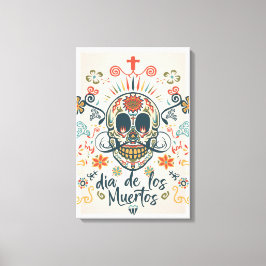 Dia de los muertos tête de mort mexicaine キャンバスプリント