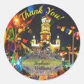 Dia de Los Muertos Thank You PV-190130 ラウンドシール (正面)