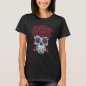 Dia De Los Muertos Valentines Day Roses Valentine Tシャツ (正面)
