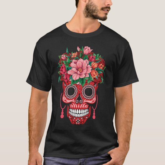Dia De Los Muertos Valentines Day Tシャツ (正面)