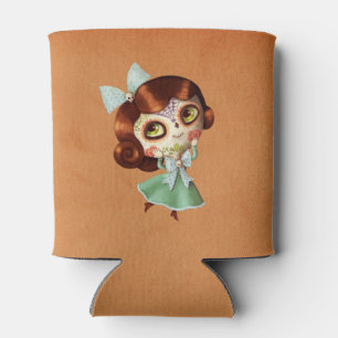 Dia de Los Muertos Vintageの人形 缶クーラー