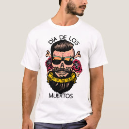 dia de los tête de mort mexicaine hipster avec lun tシャツ