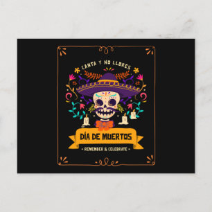 Dia de muertosスカルの日の死者 ポストカード