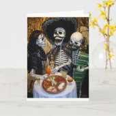 Dia de Muertos カード (黄色い花)