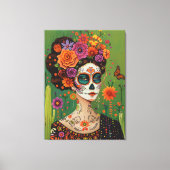Dia de muertos、メキシコの美学 キャンバスプリント (正面)