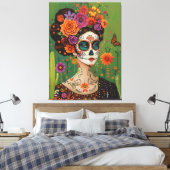 Dia de muertos、メキシコの美学 キャンバスプリント (インサイチュ (寝室))
