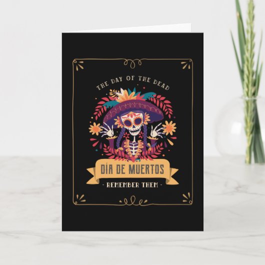 Dia de muertos day of the dead カード (正面)