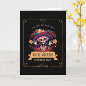 Dia de muertos day of the dead カード (黄色い花)