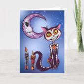 Día de Muertos de Luna y Gato カード (正面)