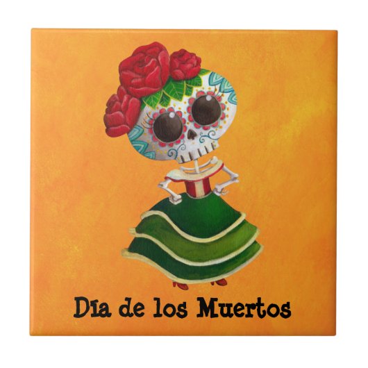 Dia de Muertos Mexicanの失敗の死 タイル (正面)