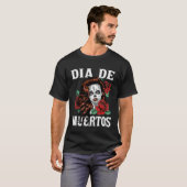 Día de Muertos Sugar Skull  Halloween Costume Tシャツ (正面フル)