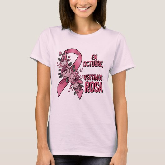 Día internacional del Cáncer de Mama Tシャツ (正面)