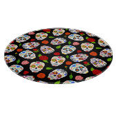 Dia Los Muertos:砂糖のスカルパターン。 カッティングボード (角)